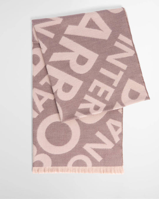 Women's Barbour International Kenna Logo Scarf In Truffle/Nutmeg