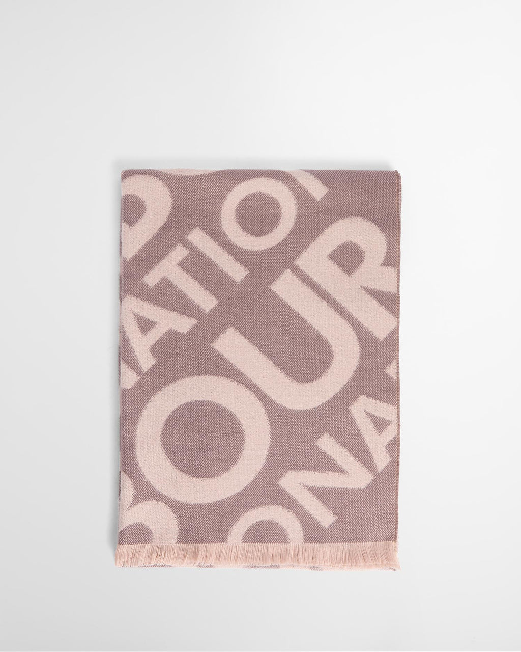 Women's Barbour International Kenna Logo Scarf In Truffle/Nutmeg — view 5