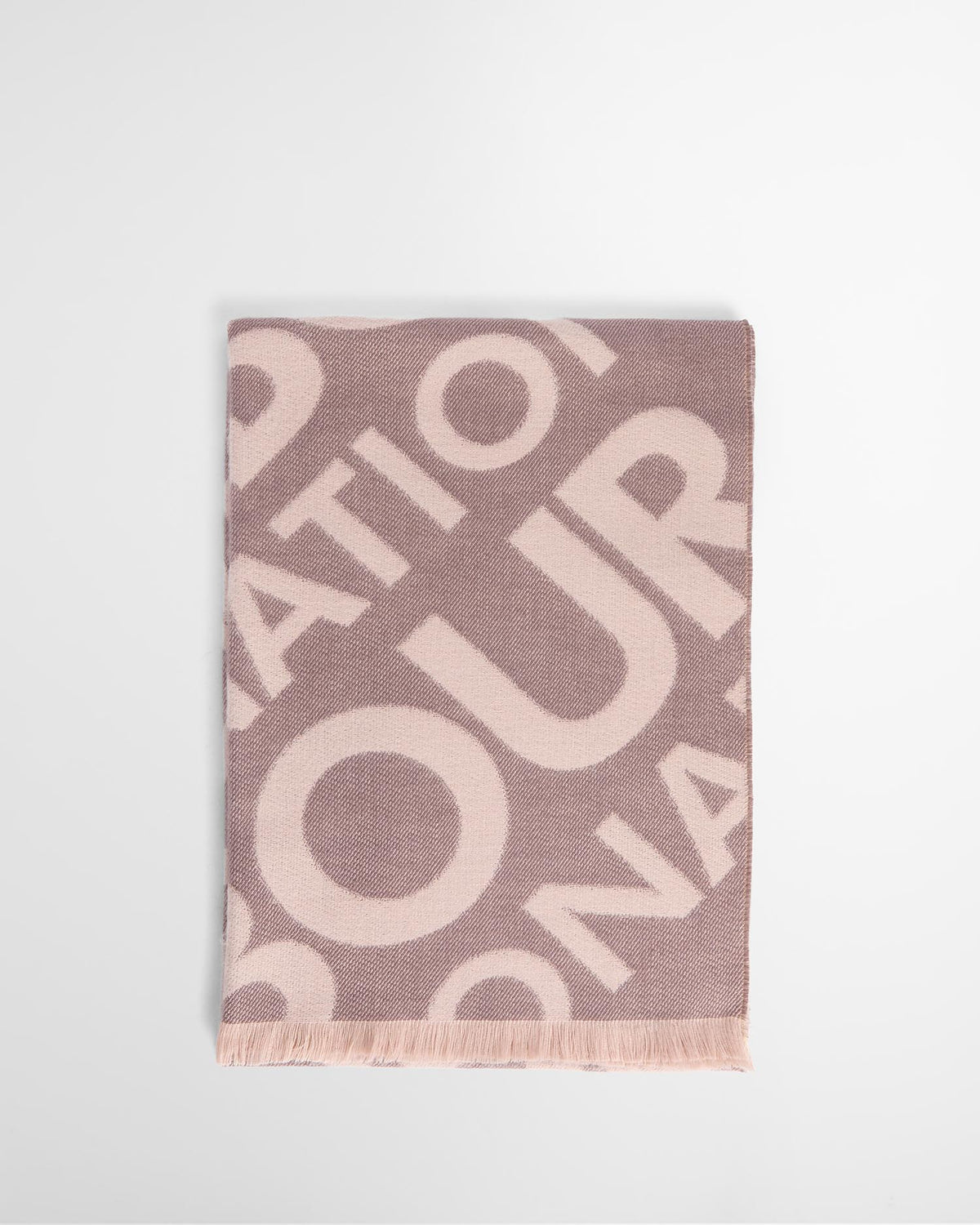 Women's Barbour International Kenna Logo Scarf In Truffle/Nutmeg — view 5