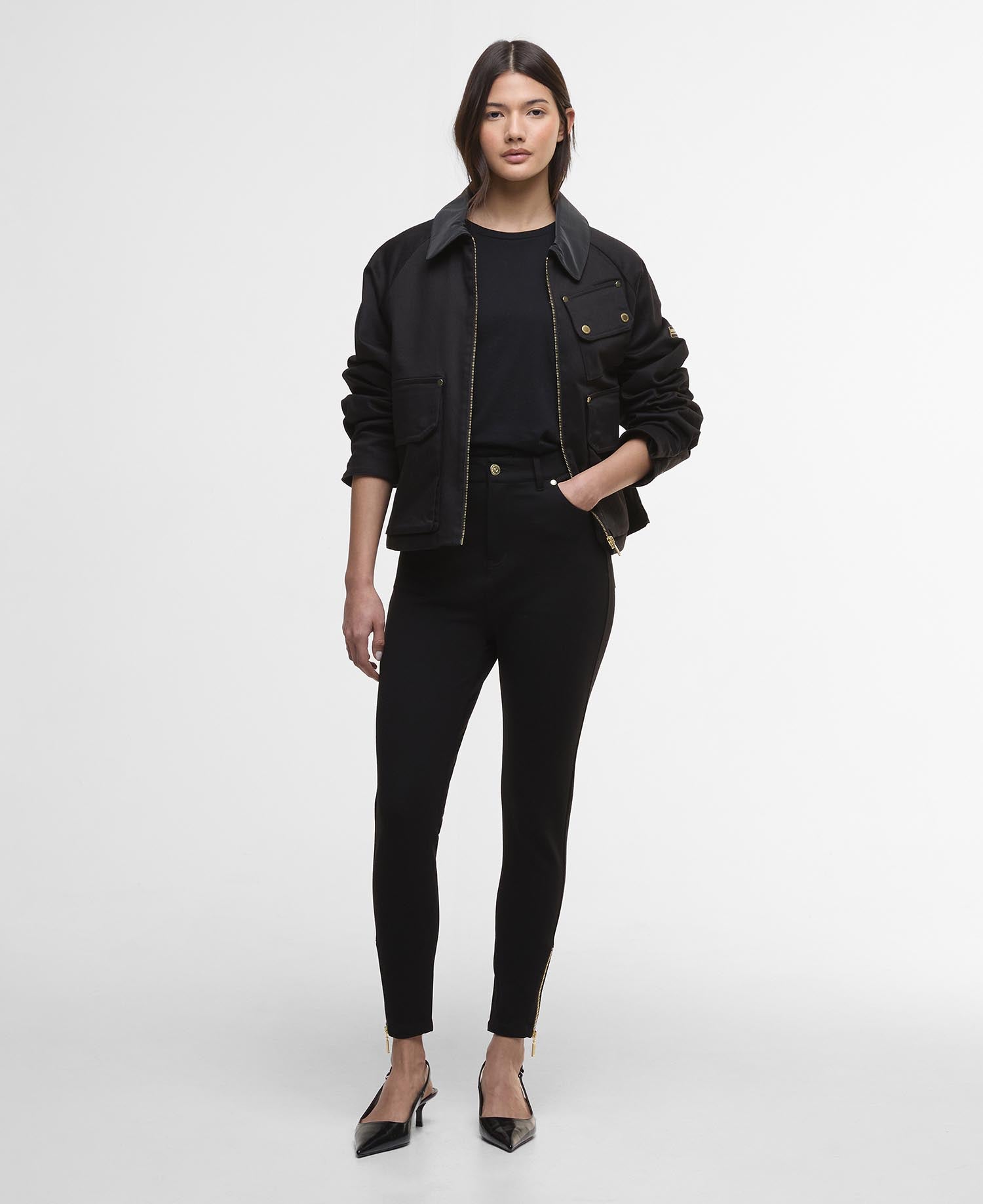 Women's Barbour Stella Trousers in Black — view 3