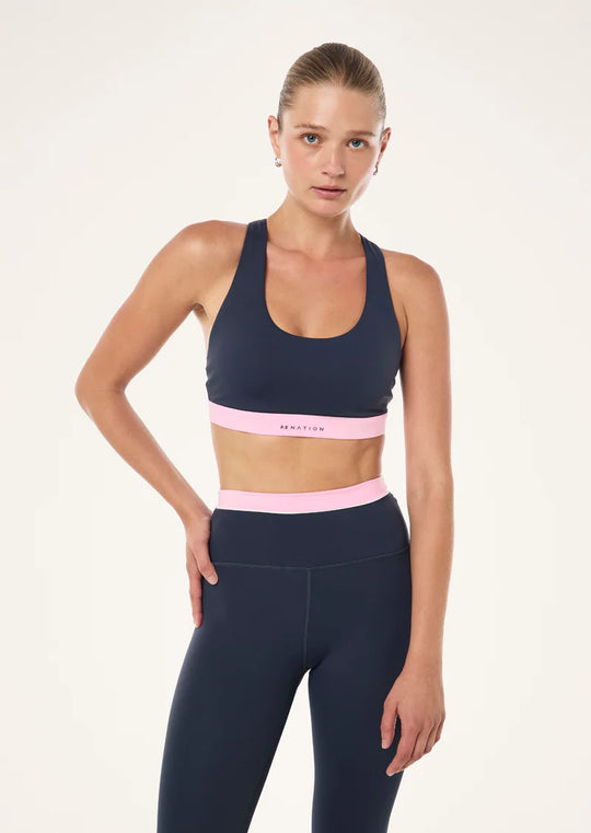 Women's P.E Nation Lumify Sports Bra in Marine Blue