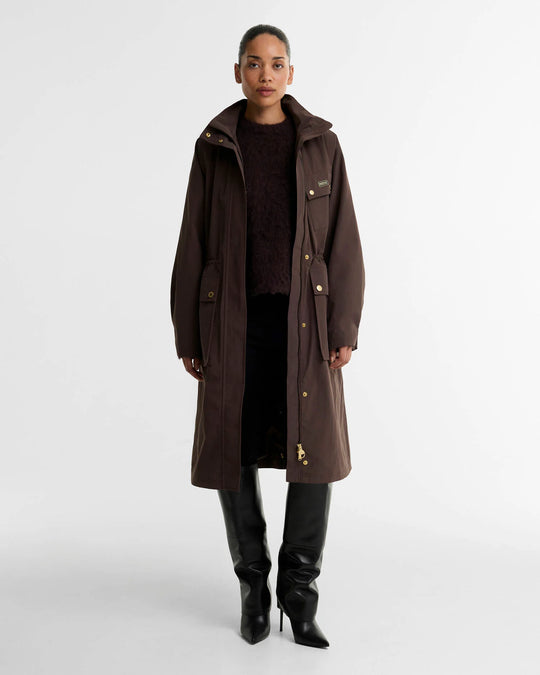 Women's Barbour International Serravalle Waterproof In Truffle