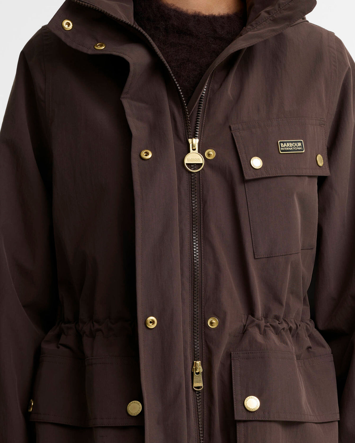 Women's Barbour International Serravalle Waterproof In Truffle — view 5