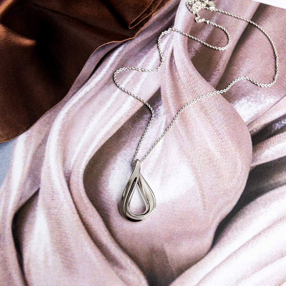 The Kit Heath Serenity Loop Midi Necklace, a silver necklace from Kit Heath, available at OD’s Jewellers in St Helens.