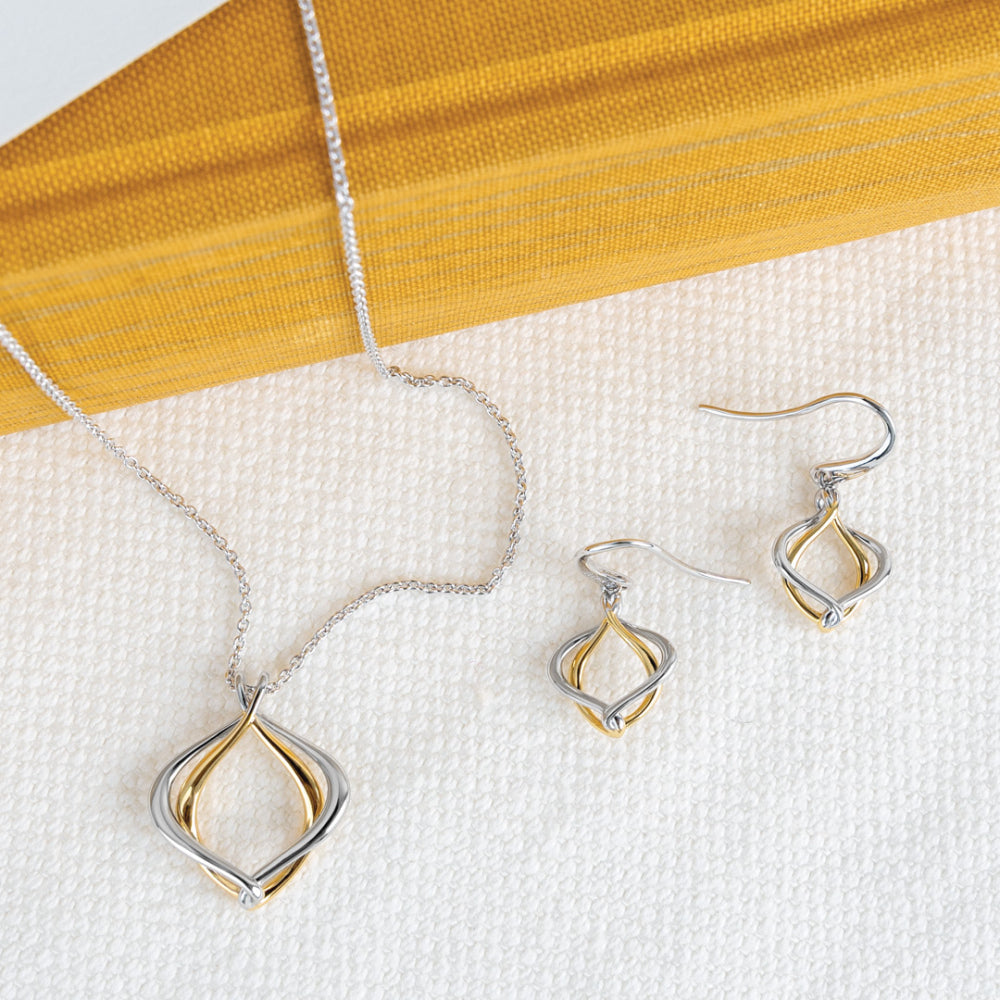 The Kit Heath Alicia Golden Petite Necklace, a gold and silver plated necklace from Kit Heath, available at OD’s Jewellers in St Helens