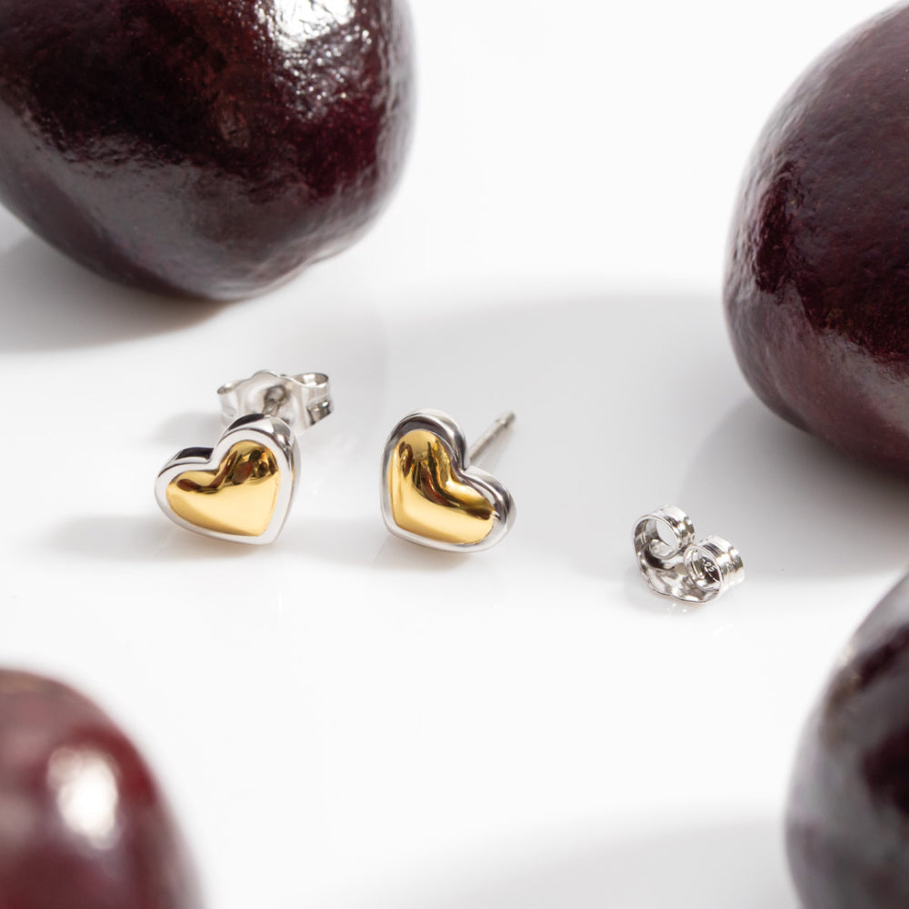 Kit Heath Heart Of Gold Stud Earrings. — view 4