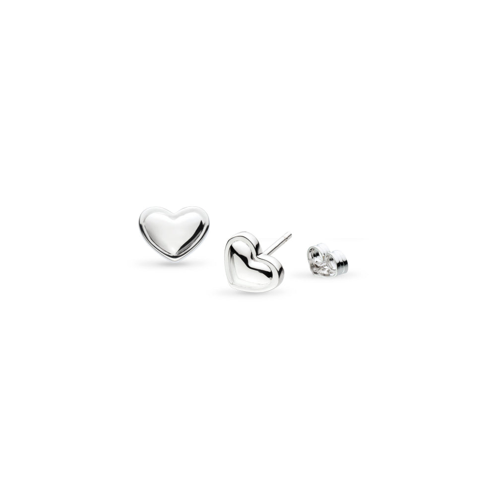Kit Heath Love Silver Heart Stud Earrings 40532RP