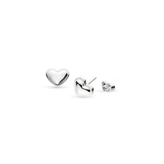 Kit Heath Love Silver Heart Stud Earrings 40532RP