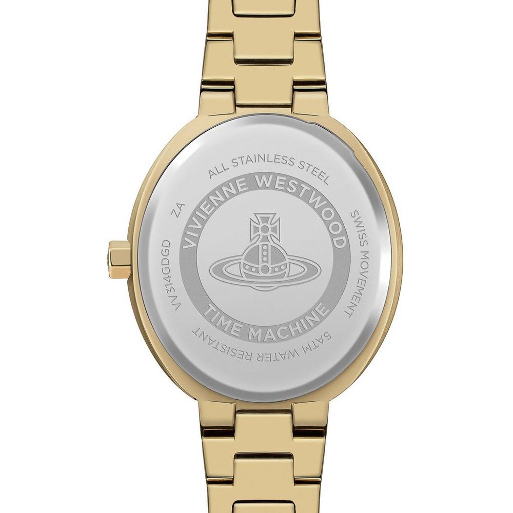 Vivienne Westwood Ladies Armour Gold Dial Bracelet Watch Gold Plated by Vivienne Westwood