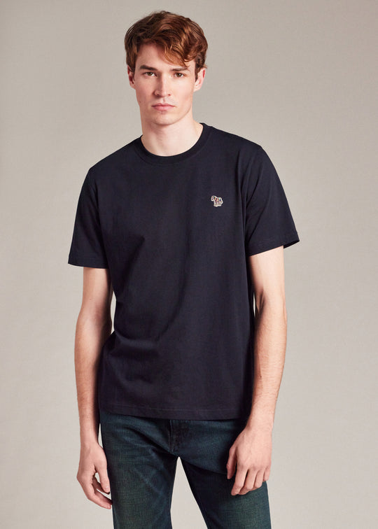 Men's Paul Smith Navy Short Sleeve Reg Fit Zebra T-Shirt