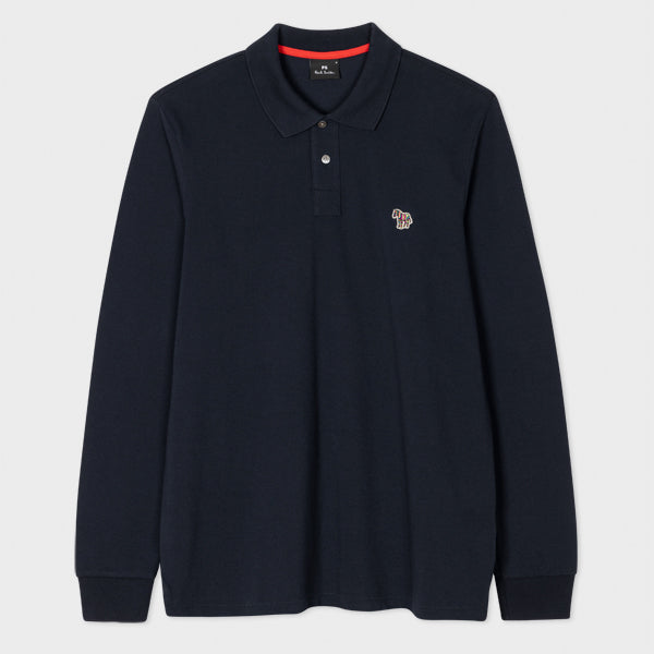 Mens Paul Smith Dark Navy Regular Fit Long Sleeve Polo Shirt - image 7