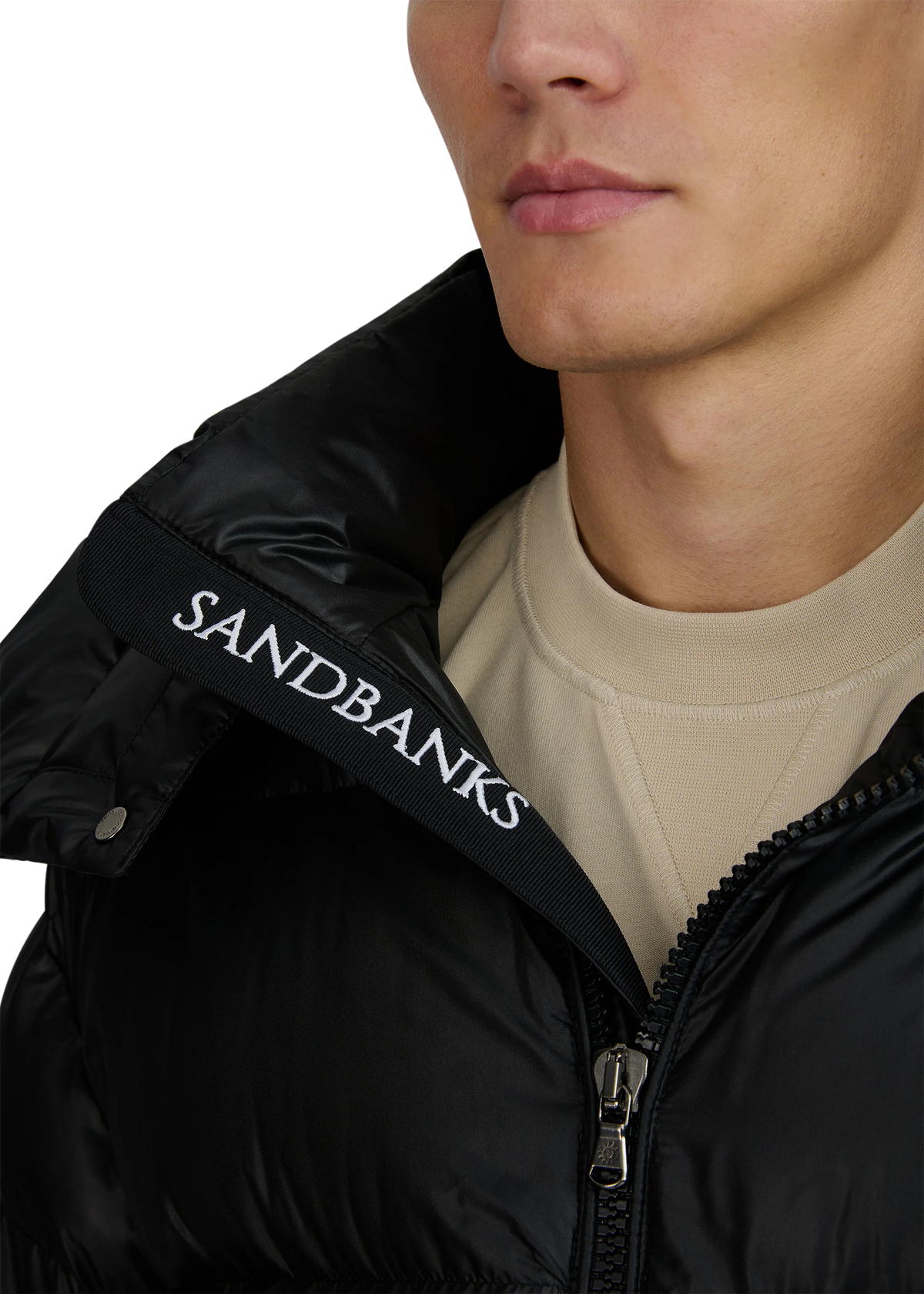 Men's Sandbanks Horizon Puffer in Black