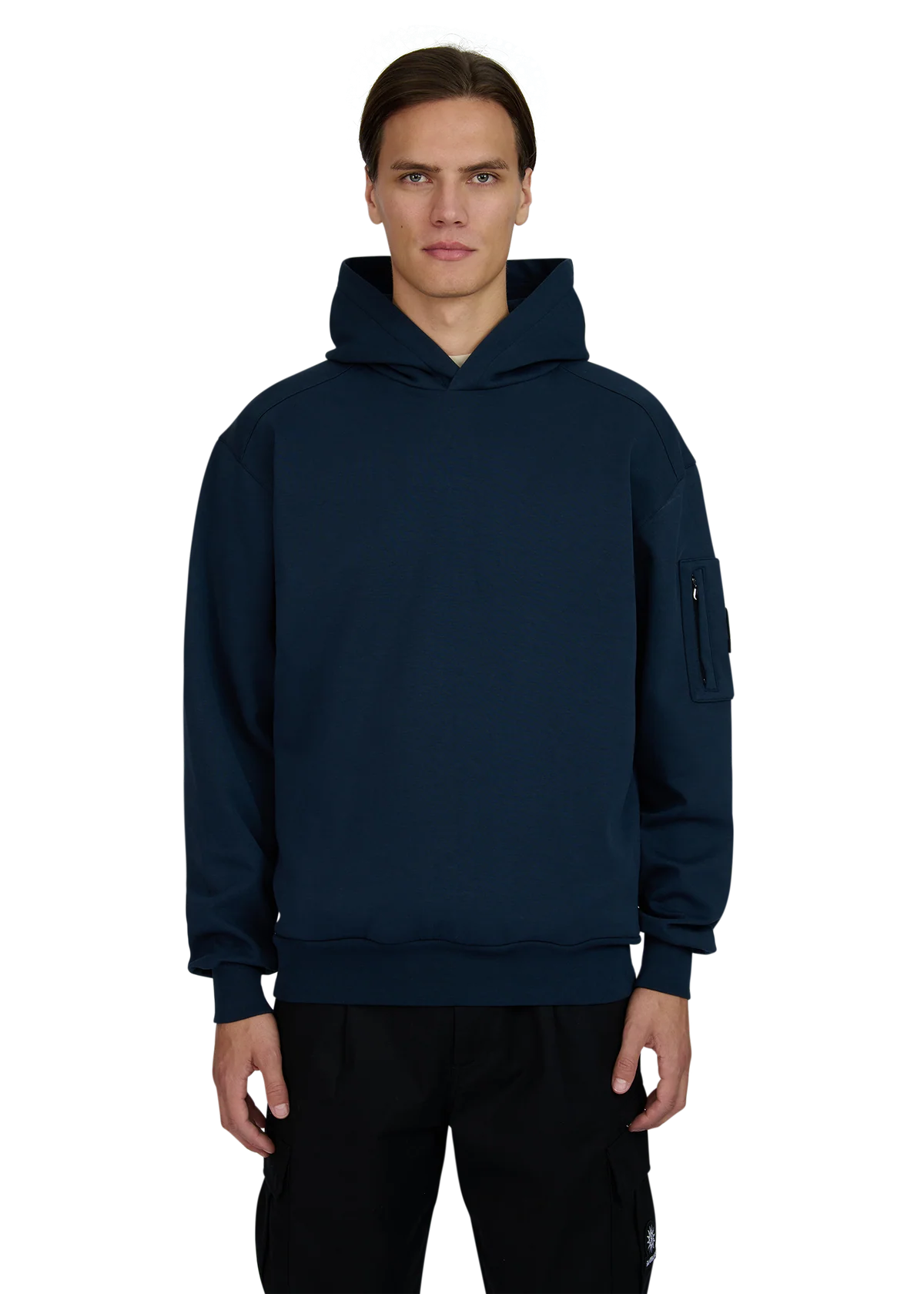 Men's Sandbanks Interlock Hoodie in Navy — view 2