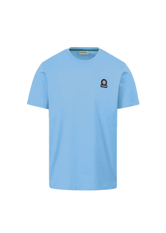 Men's Sandbanks Badge Logo Dusty Blue T Shirt