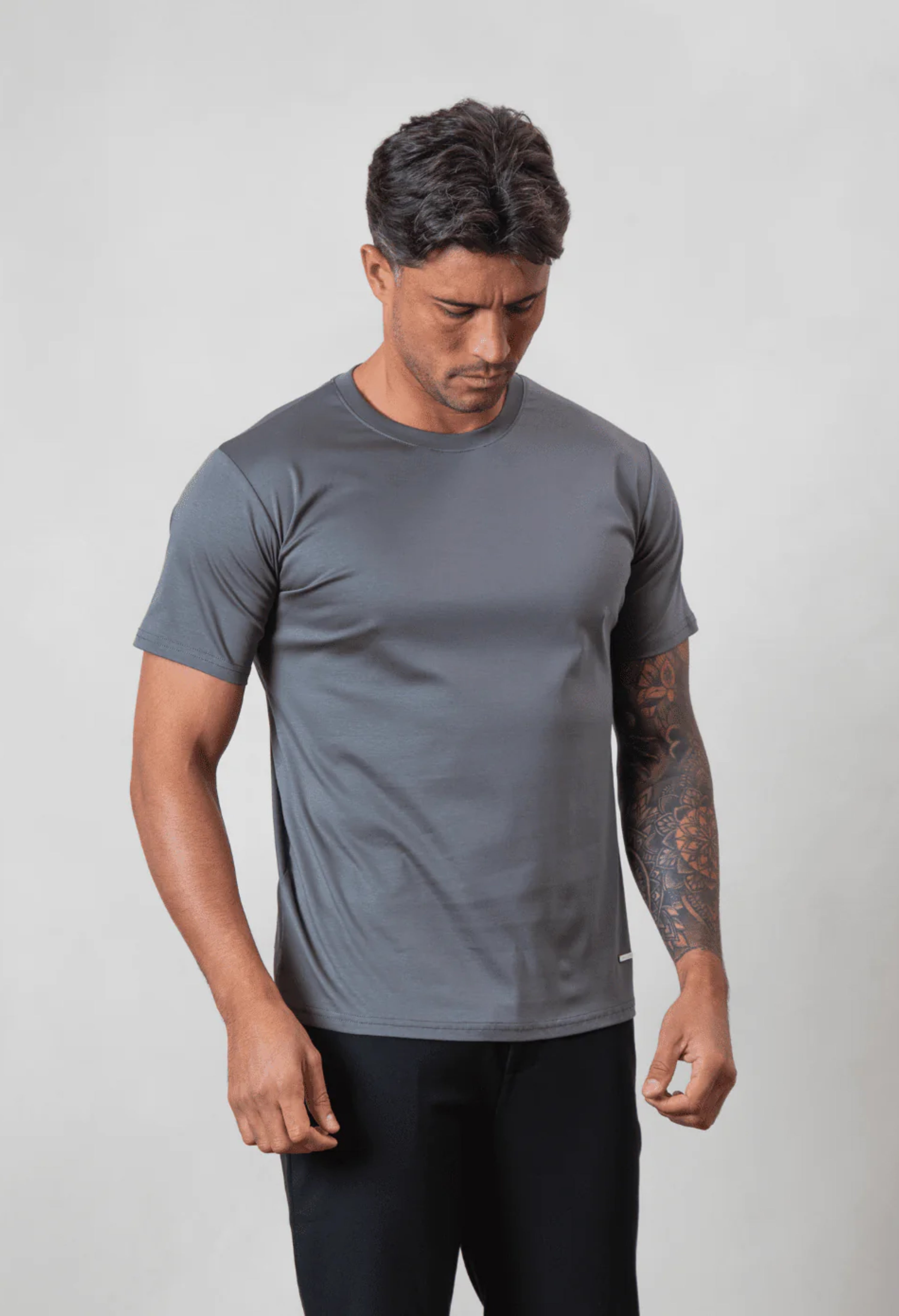Men's Belier Grey Mercerised T Shirt