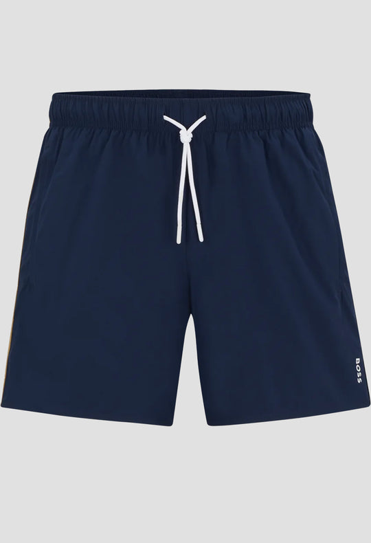 Men's BOSS Black Iconic Navy Swim Shorts