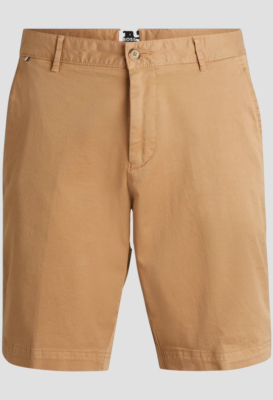 Men's BOSS Black Slice Beige Slim Fit Shorts