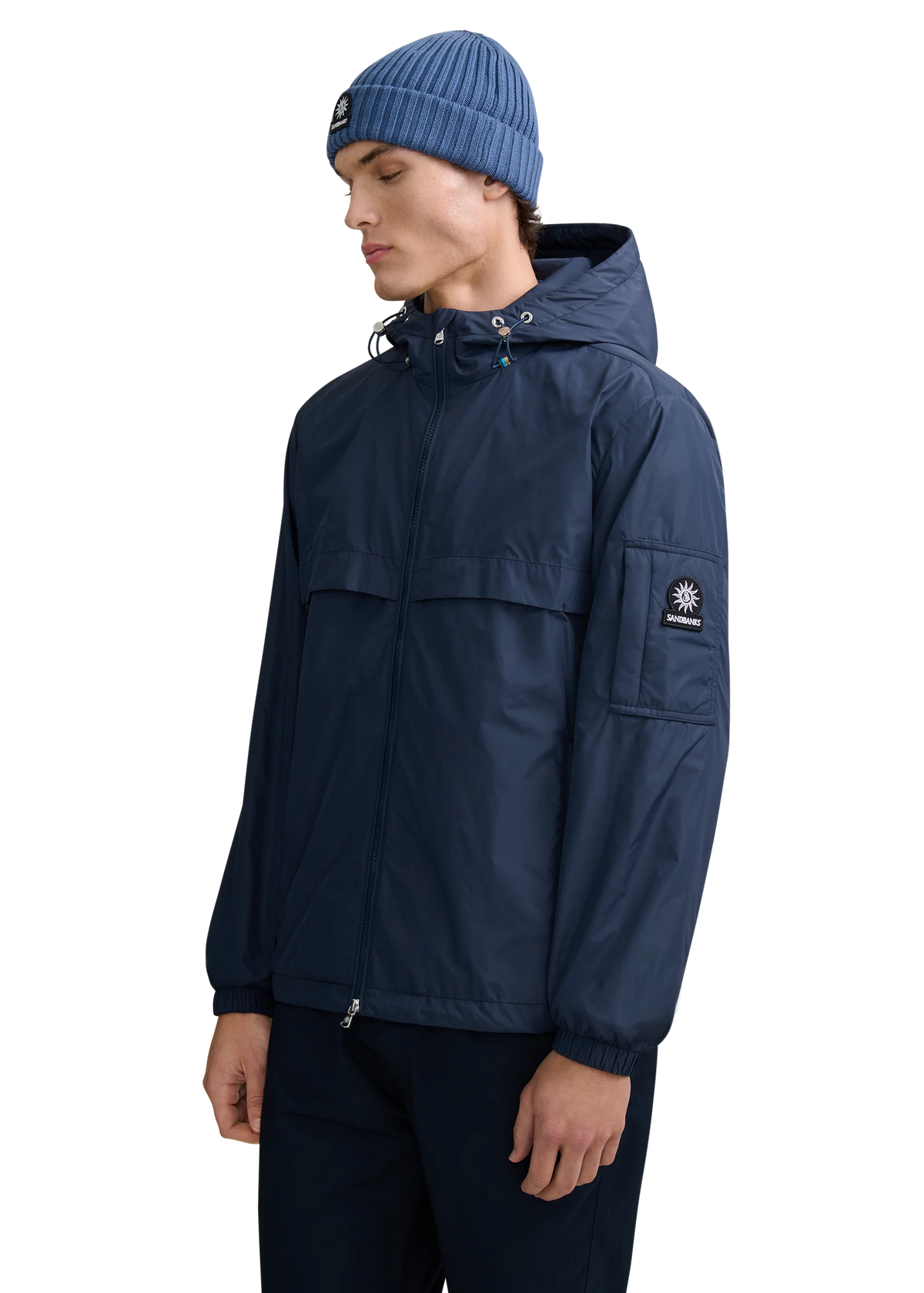 Men's Sandbanks Meridian Nylon Navy Windbreaker