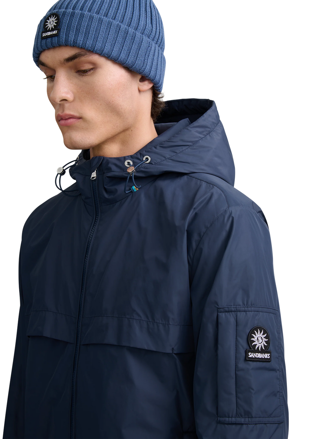 Men's Sandbanks Meridian Nylon Navy Windbreaker