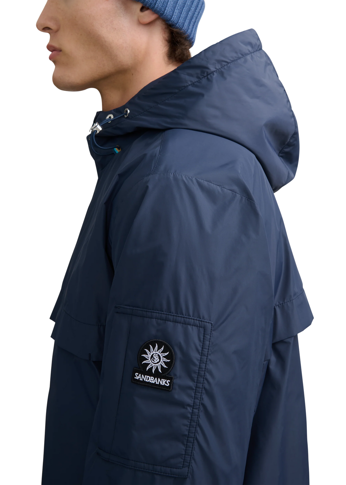 Men's Sandbanks Meridian Nylon Navy Windbreaker