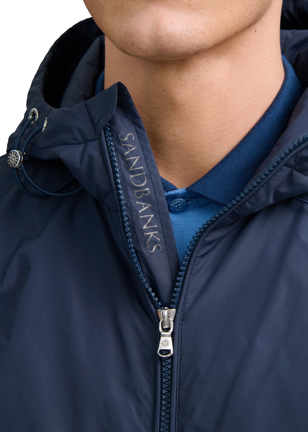 Men's Sandbanks Meridian Nylon Navy Windbreaker