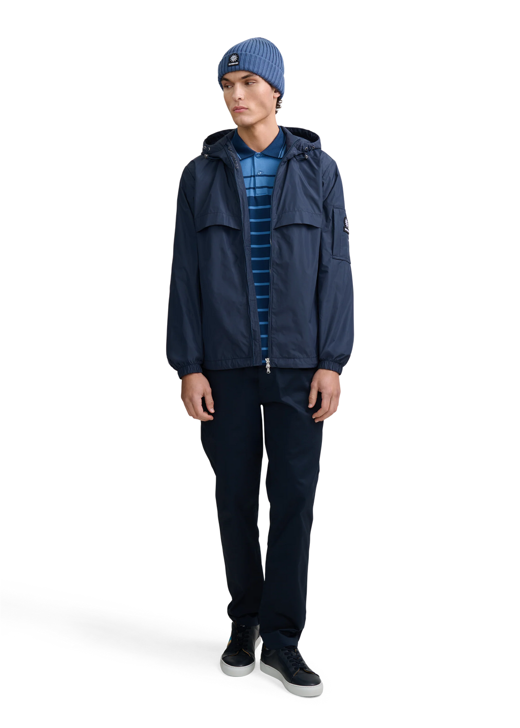 Men's Sandbanks Meridian Nylon Navy Windbreaker