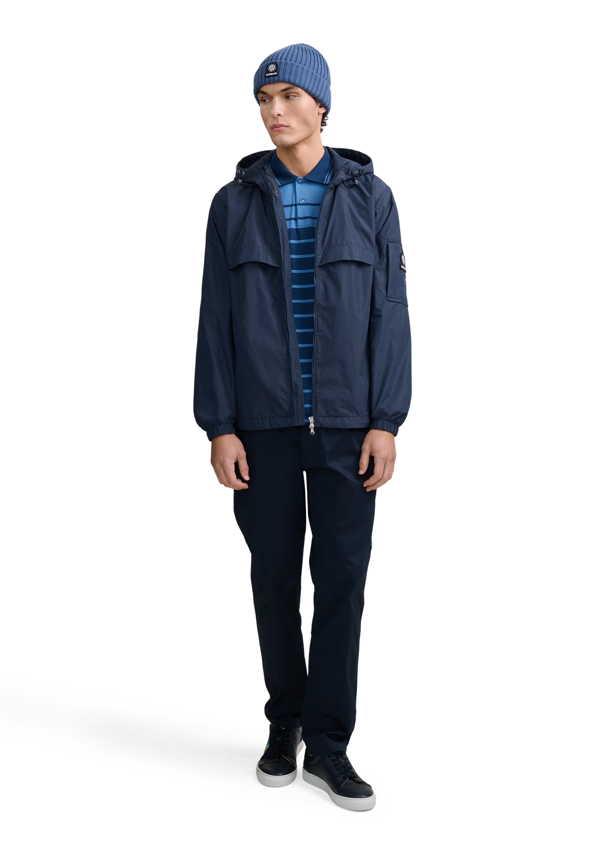 Men's Sandbanks Meridian Nylon Navy Windbreaker