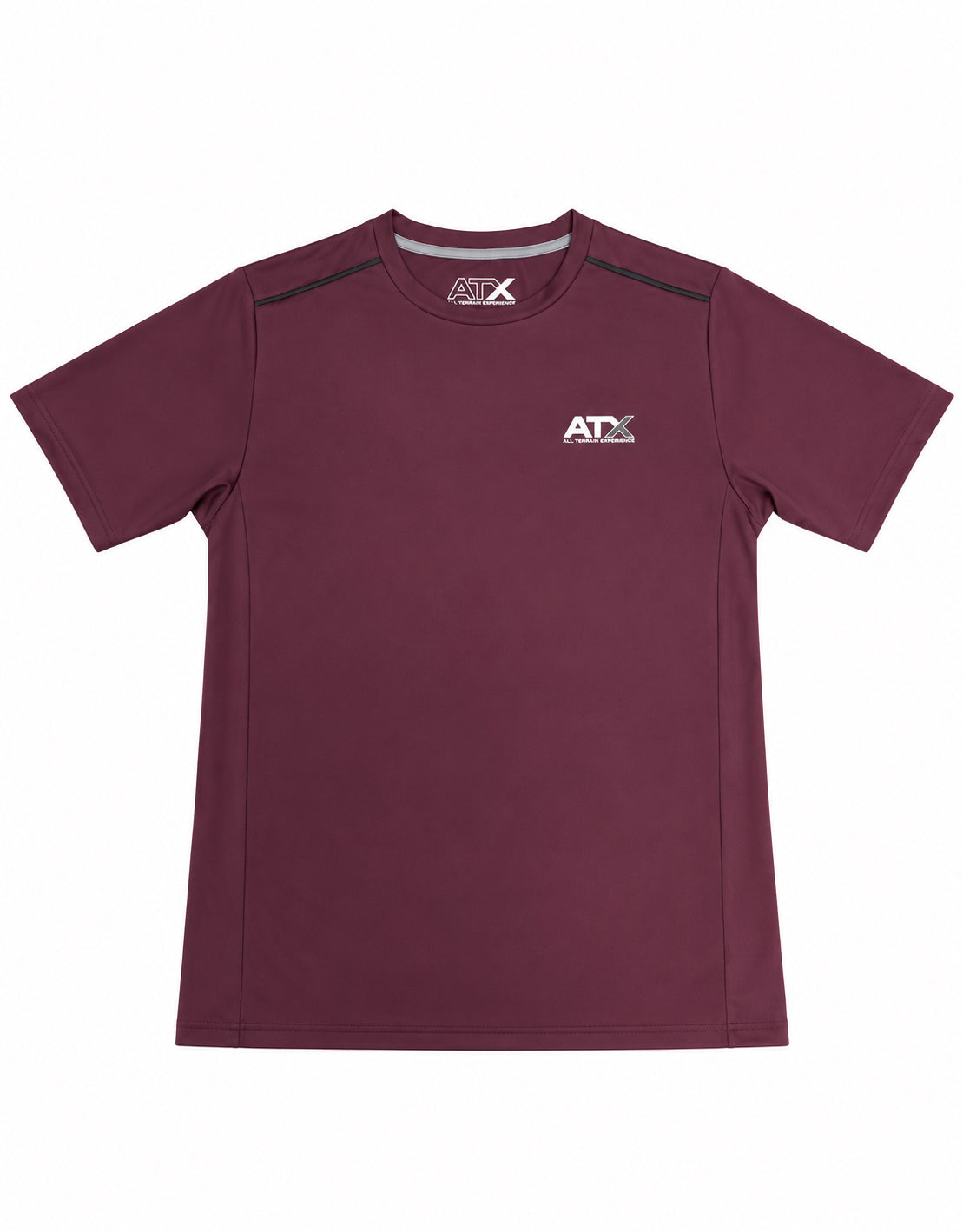 Men's ATX Cascade T-Shirt in Dark Burgundy/Dark Grey