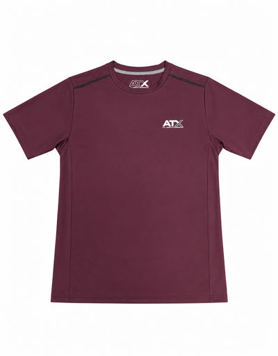 Men's ATX Cascade T-Shirt in Dark Burgundy/Dark Grey