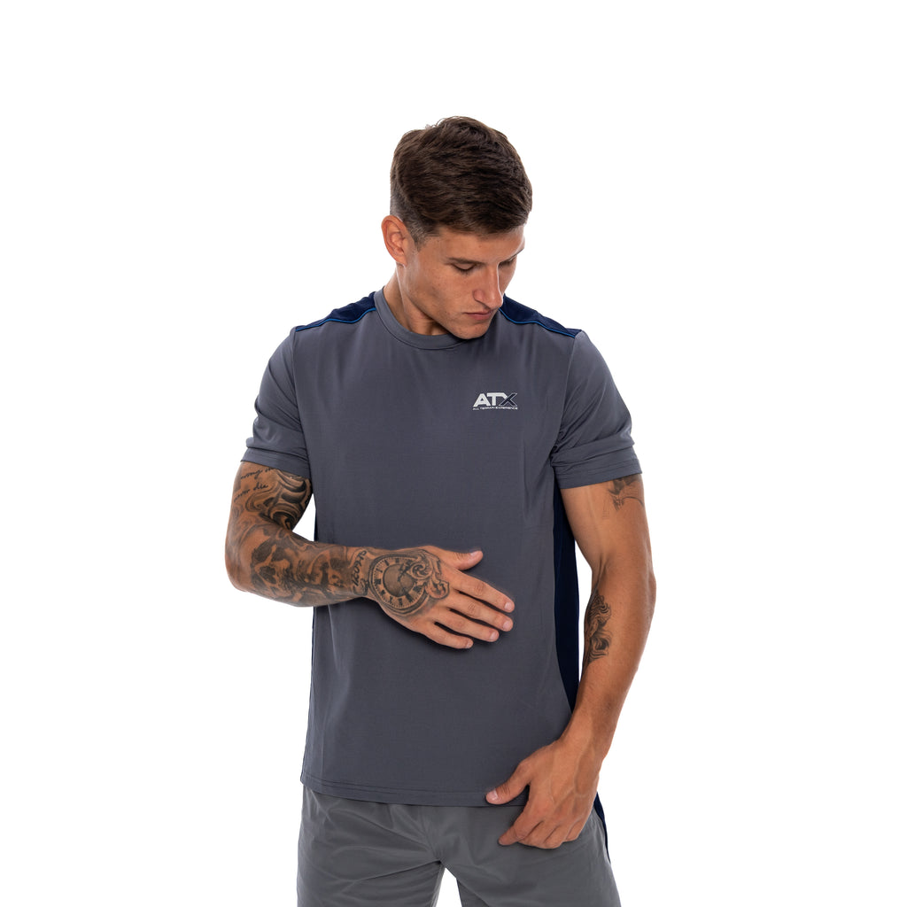 Men's ATX Cascade T-Shirt in Dark Grey/Navy — view 3