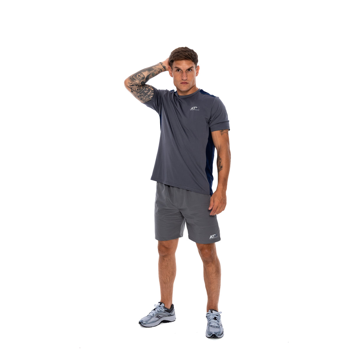 Men's ATX Terra Short in Dark Grey/Navy — view 3
