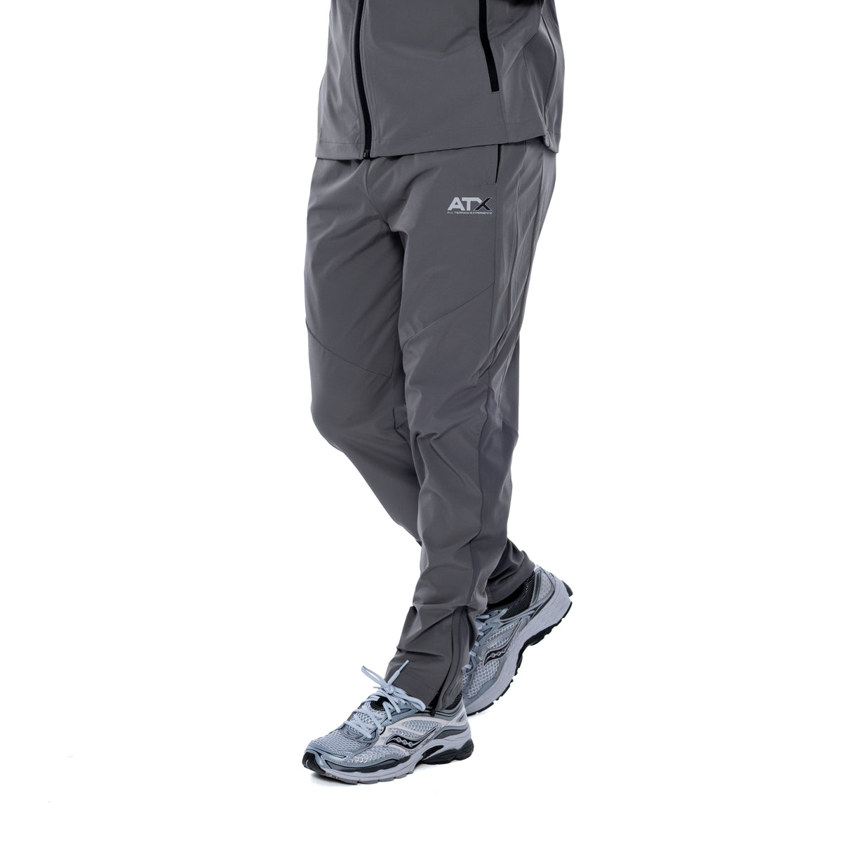 Men's ATX Traverse Track Pant in Dark Grey/Burgundy