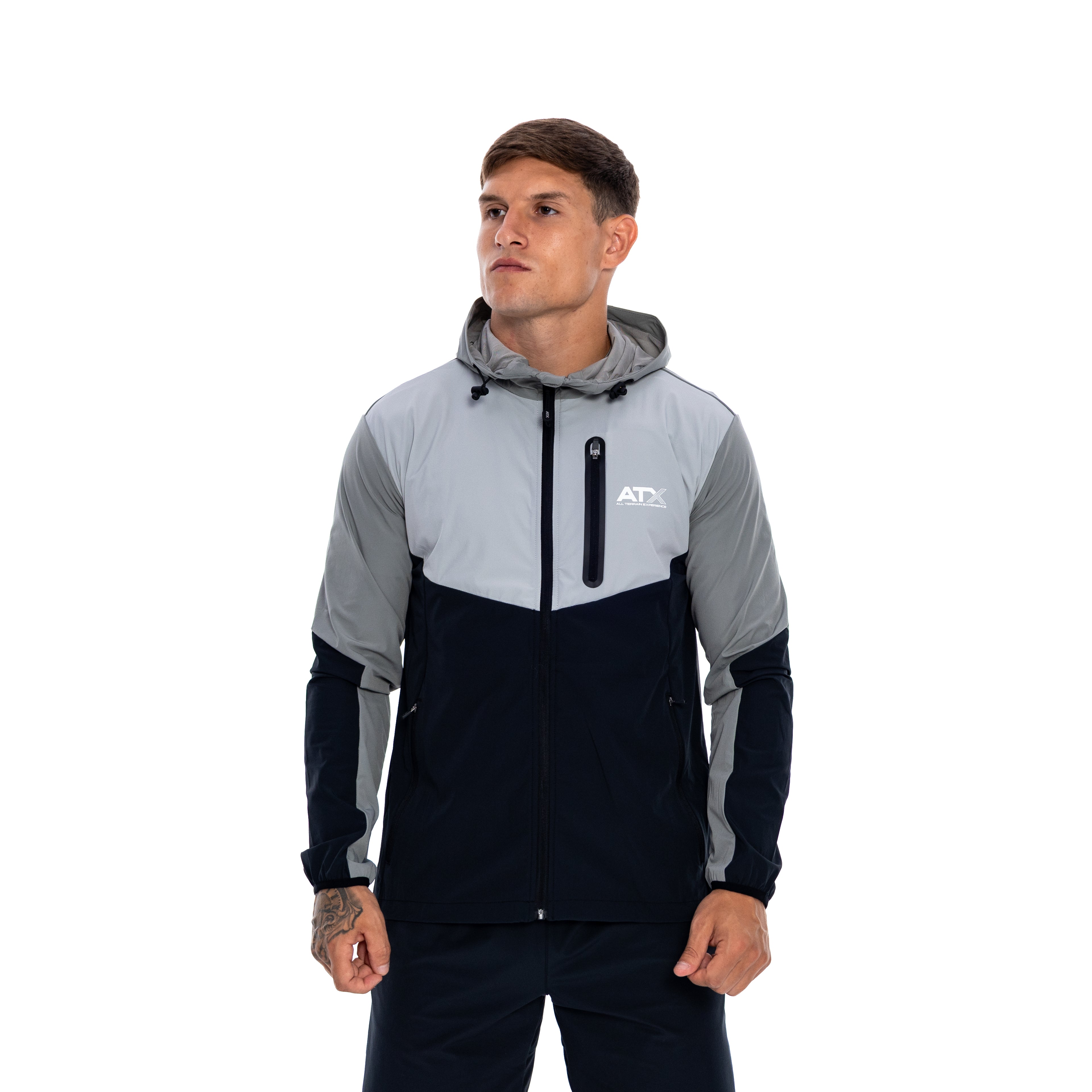 Men's ATX Traverse Track Top in Grey/Black