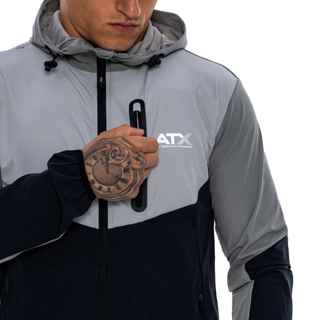 Men's ATX Traverse Track Top in Grey/Black — view 3