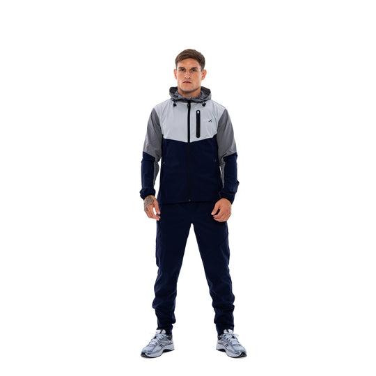 Men's ATX Traverse Track Top in Grey/Black & Traverse Track Pant in Black Tracksuit Set