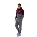 Men's ATX Traverse Track Top & Track Pant in Dark Grey/Burgundy Tracksuit Set