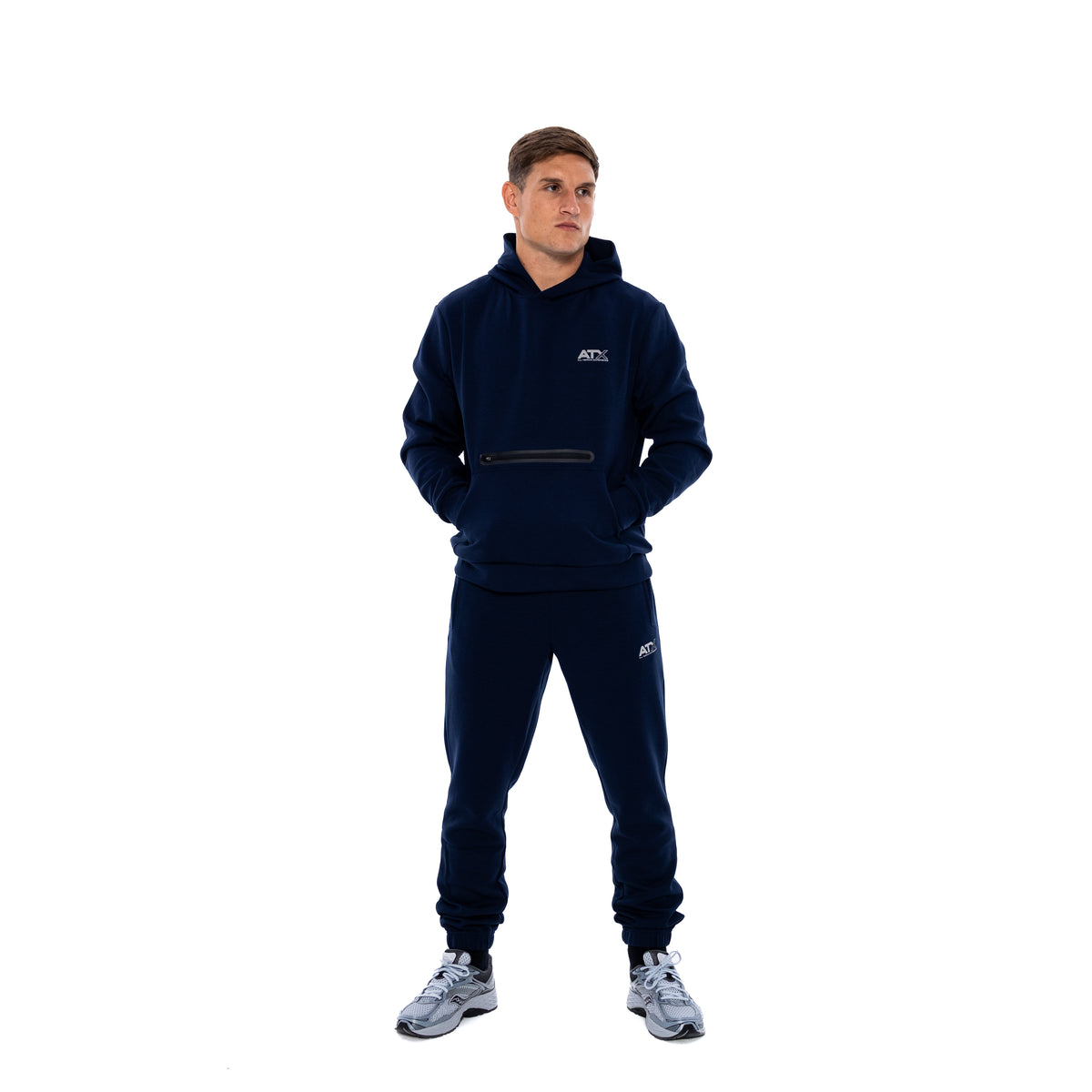 Men's ATX Tundra Oh Hoodie & Pant Navy Tracksuit Set
