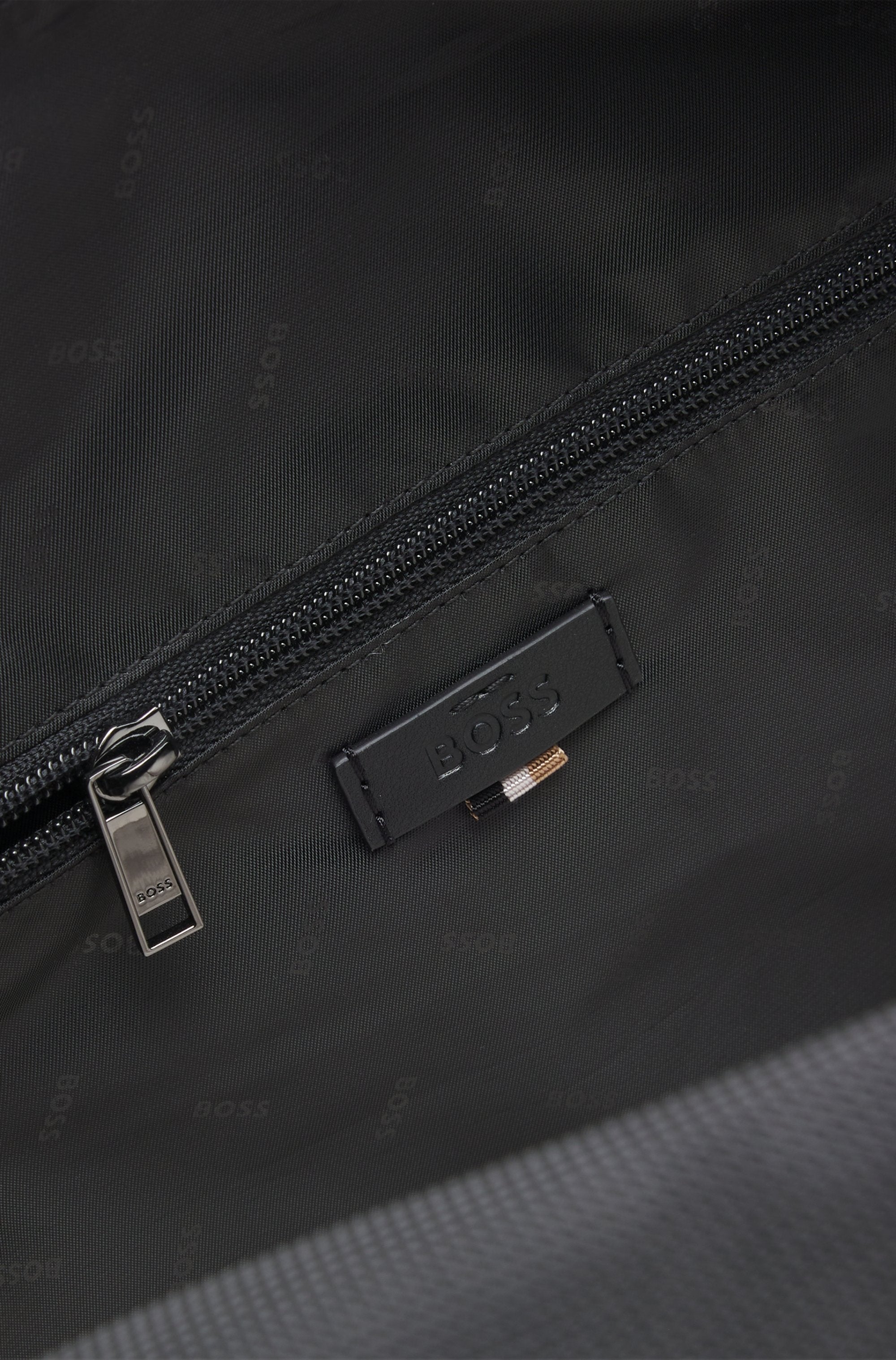 Men's BOSS Black Ray_N Black Soft Holdall Bag — view 2