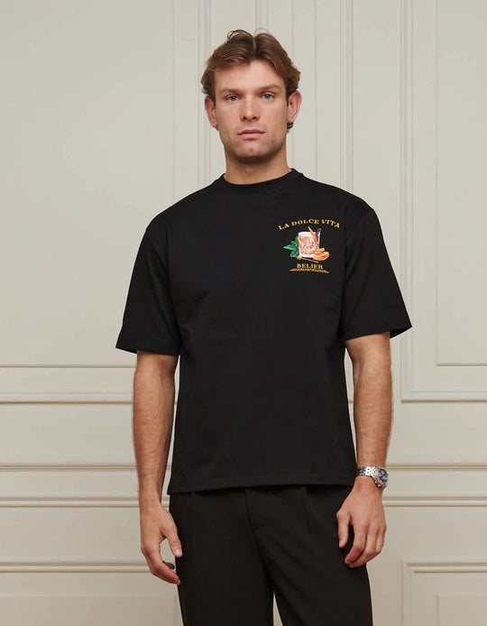 Men's Belier Black Old Fashioned T-Shirt