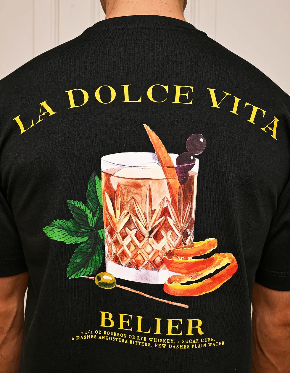 Men's Belier Black Old Fashioned T-Shirt — view 4