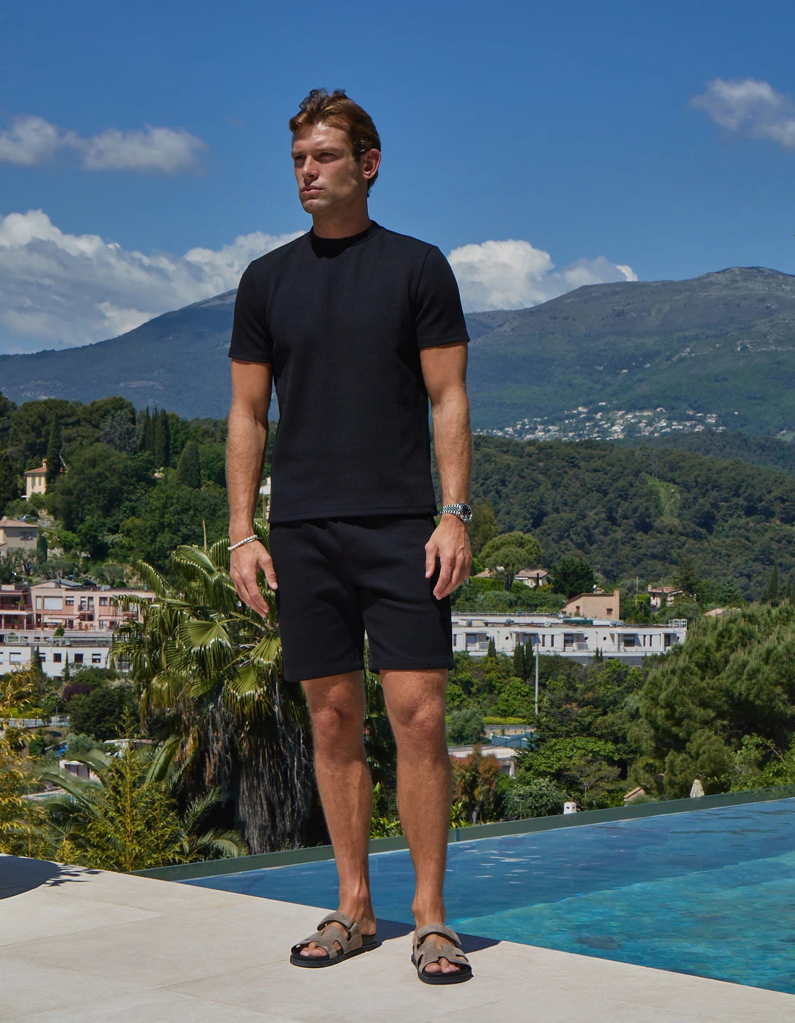 Men's Belier Black Textured Short — view 2