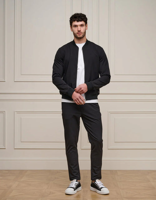 Men's Belier Black Traveller Bomber Jacket — view 2