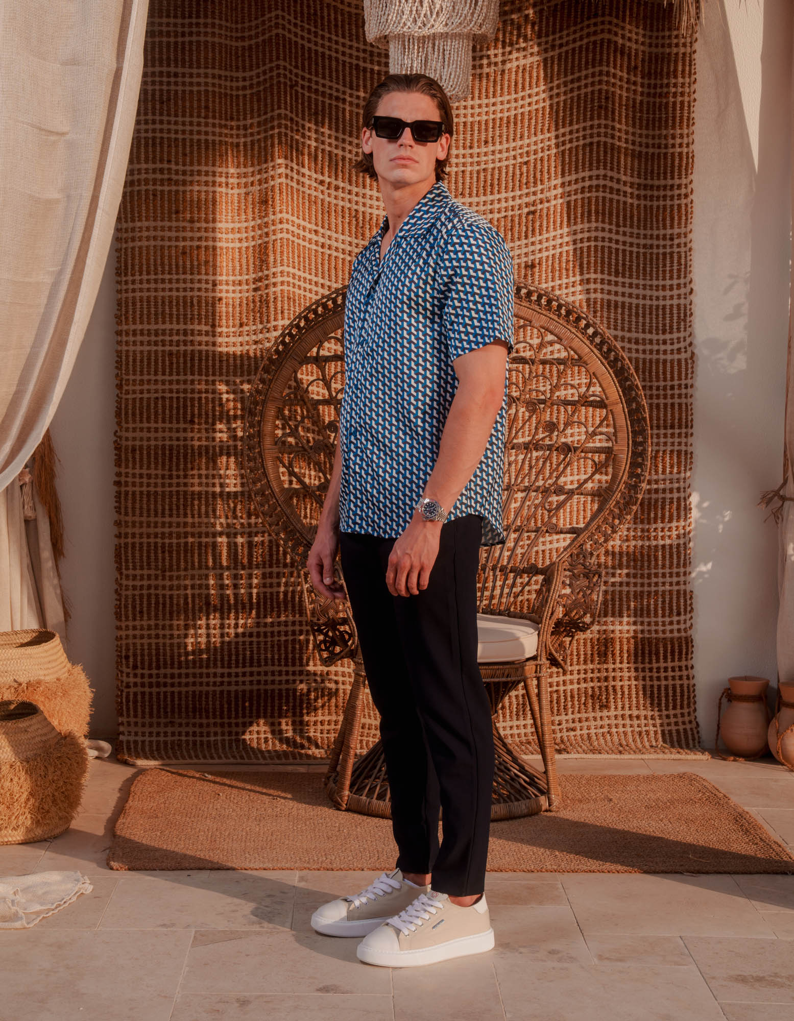 Men's Belier Blue Illusion Print Shirt — view 2