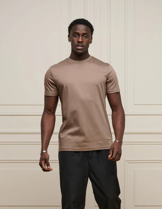 Men's Belier Brown Mercerised T Shirt