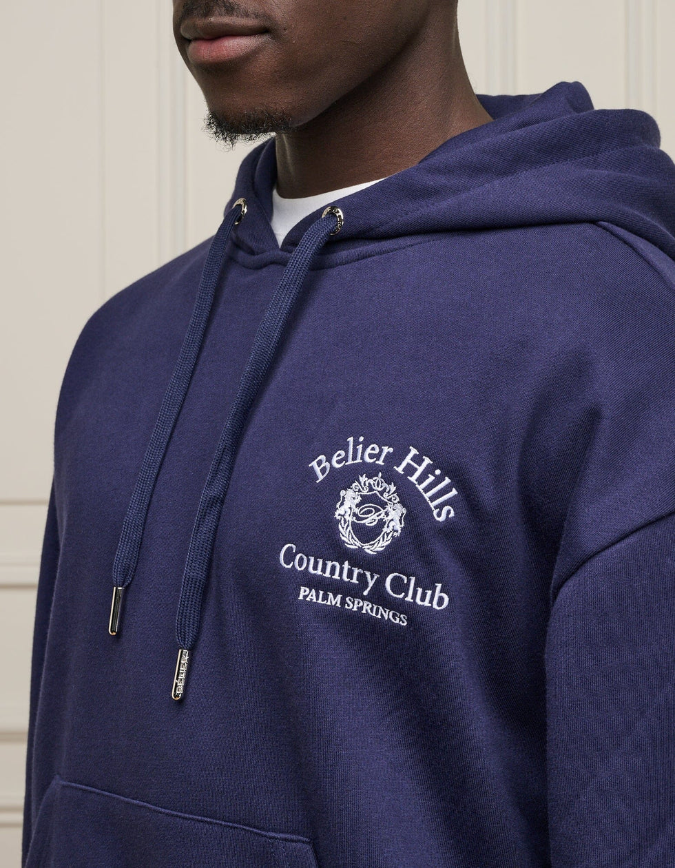 Men's Belier Navy Country Club Hoodie — view 3