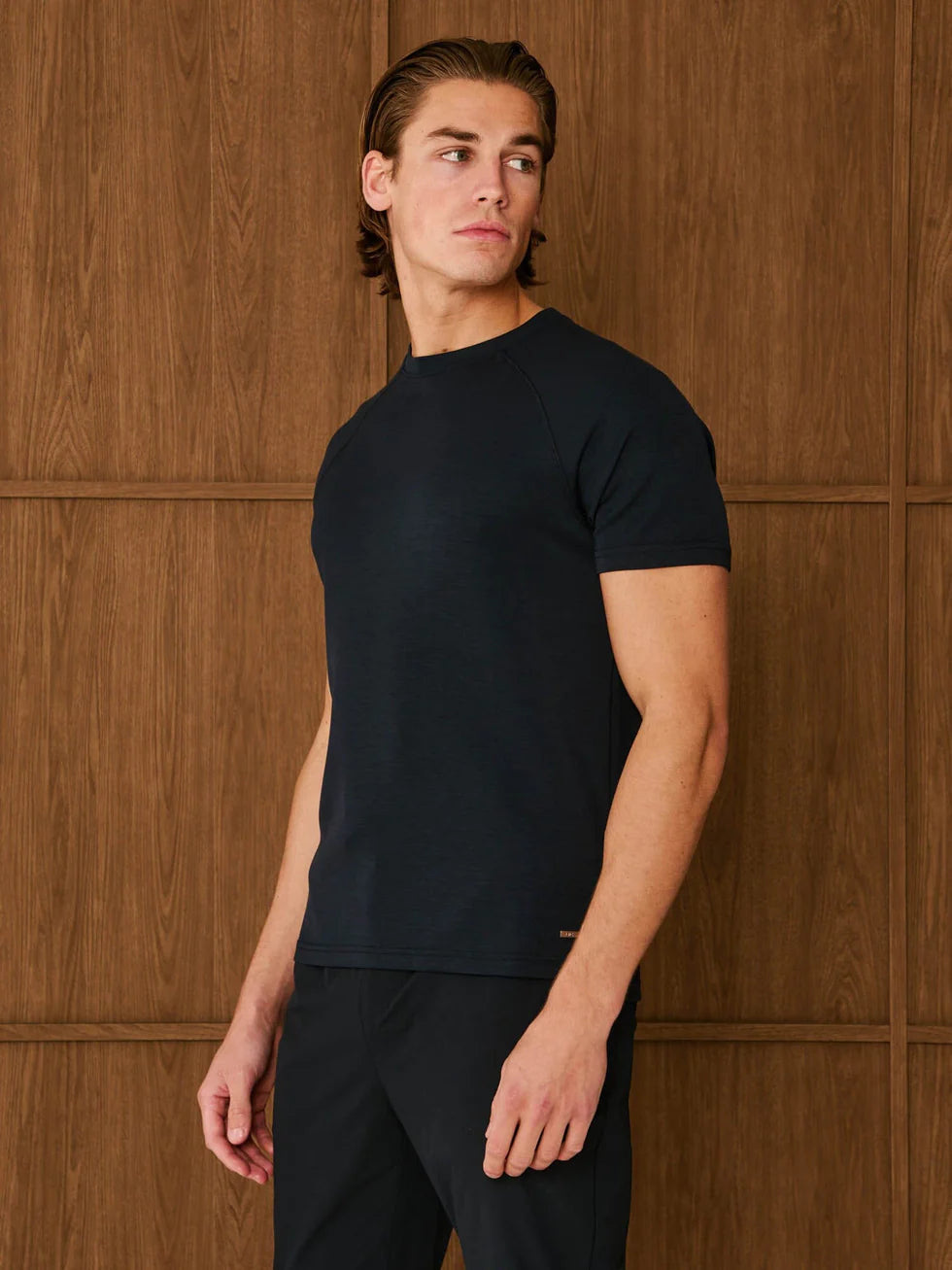 Men's Belier Navy Luxe Essential T Shirt — view 3