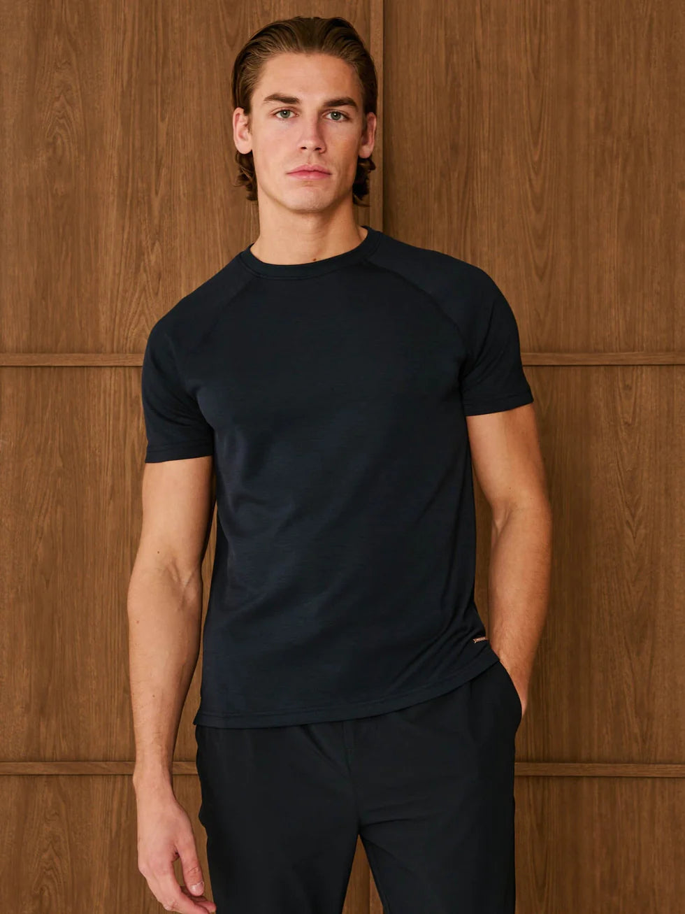 Men's Belier Navy Luxe Essential T Shirt — view 2