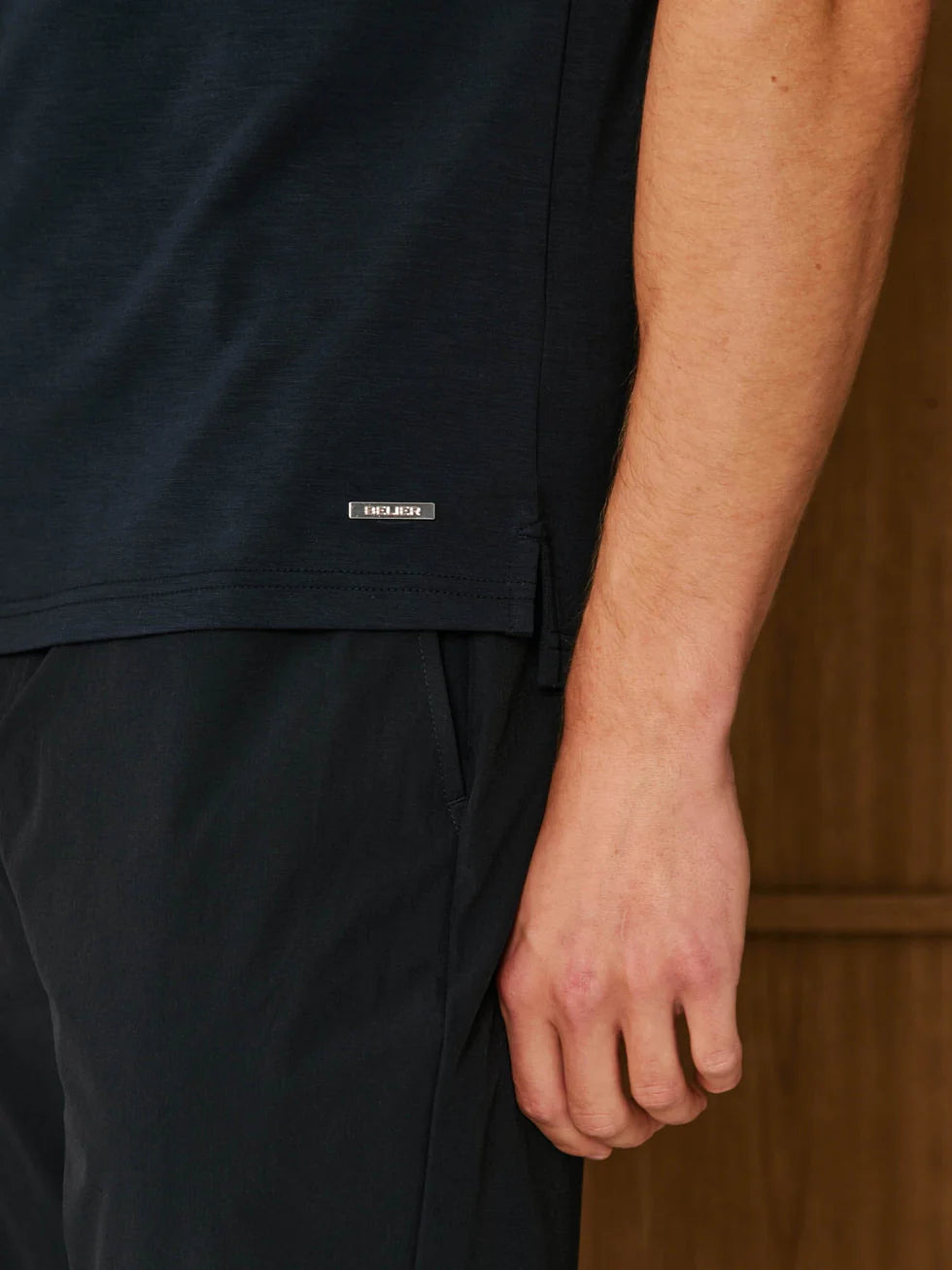 Men's Belier Navy Luxe Essential T Shirt — view 4