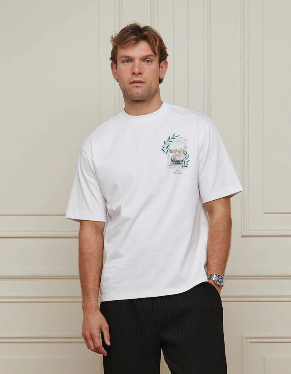 Men's Belier White Val d'lsére T-Shirt