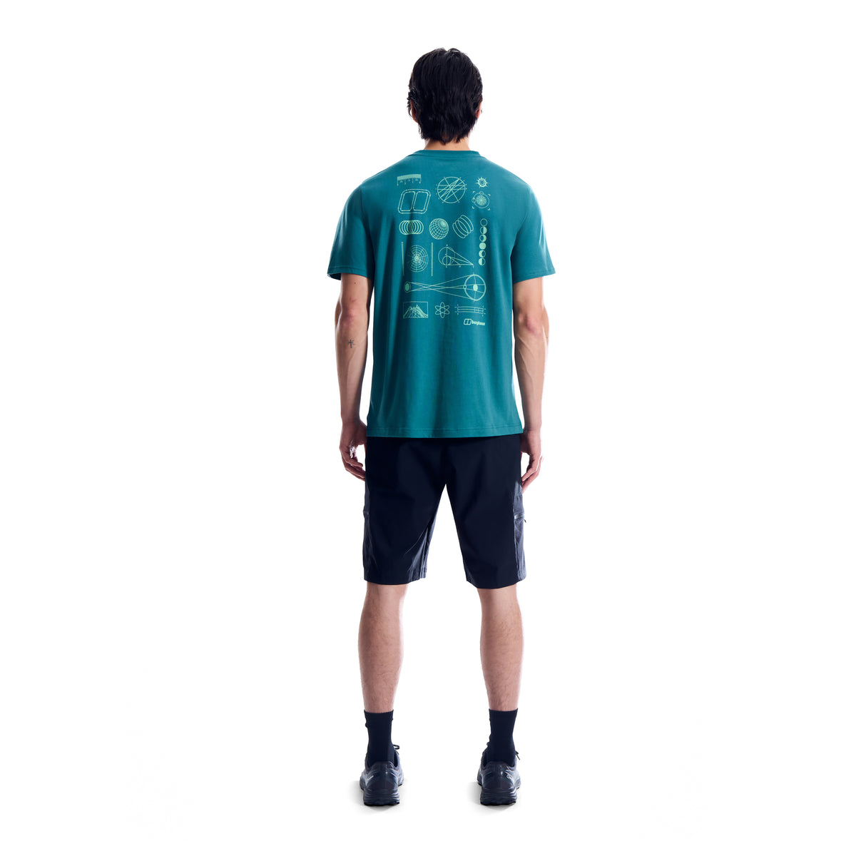 Men's Berghaus Blue Geo-Mountaintry Essential T Shirt — view 5